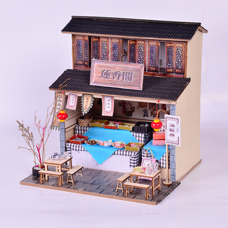 Model Kit Japanese - Japanese-Style DIY Miniature House – Wooden