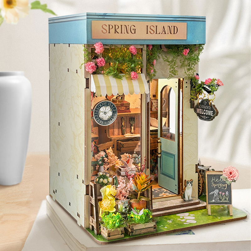 DIY Wooden Spring Island Flowe - Model Kit House 评论和价格