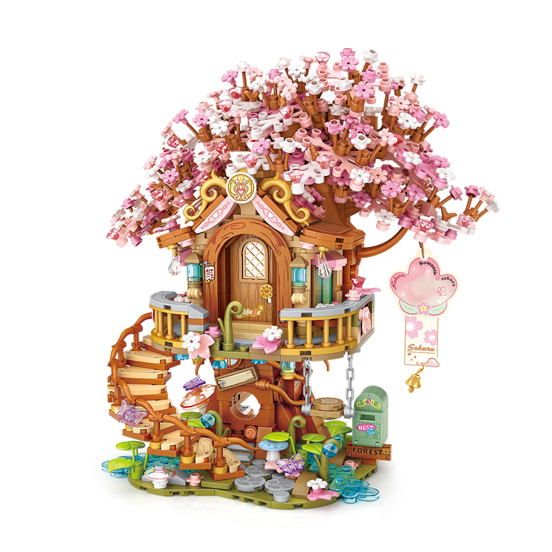 LOZ-1381 Cherry Blossom Tree H - Model Kit House 评论和价格