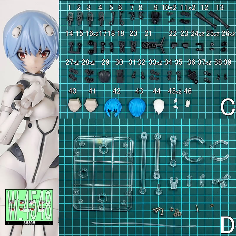 (In Stock) (W_4548) Rei Ayanam - Model Kit Evangelion Bandai 评论和价格