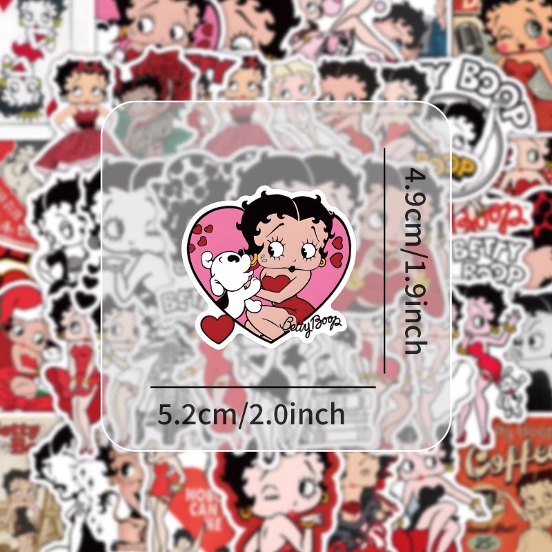 New 50PCS Betty Boop Sticker A - Model Kit New 评论和价格