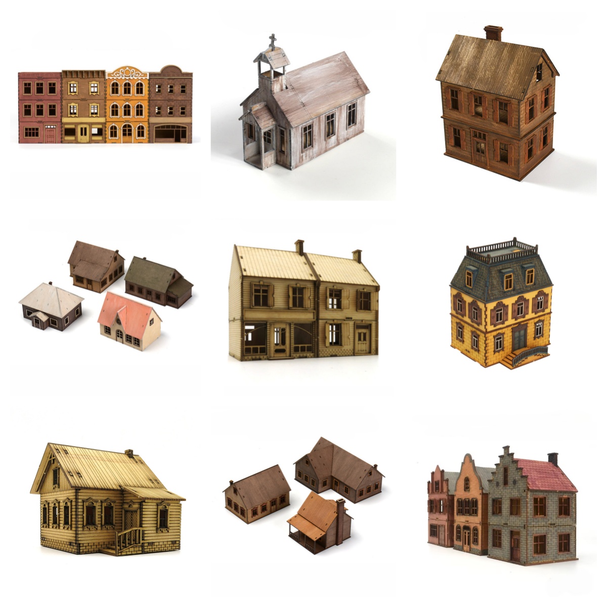 1/72 Wooden Assembly House Eur - Model Kit House 评论和价格