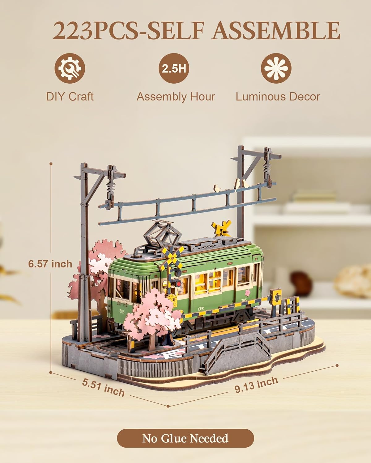 Rolife Sakura Journey Tram 3D  - Model Kit Japanese 评论和价格